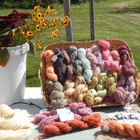 naturally dyed wool yarn